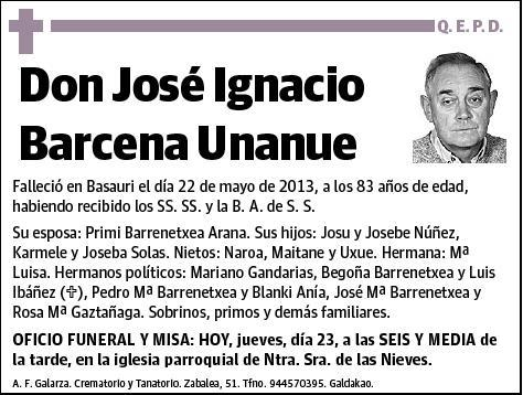 BARCENA UNANUE,JOSE IGNACIO