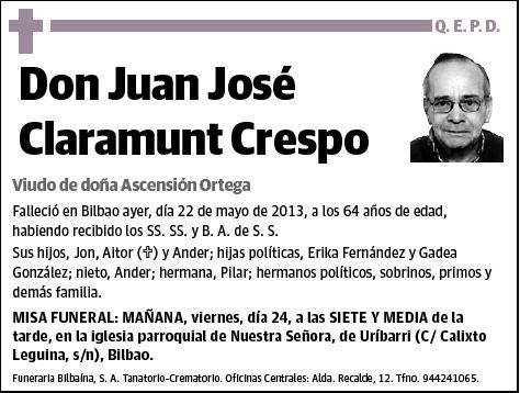 CLARAMUNT CRESPO,JUAN JOSE