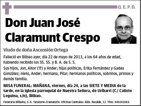 CLARAMUNT CRESPO,JUAN JOSE