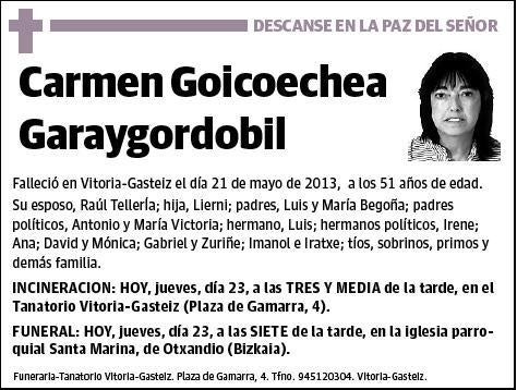 GOICOECHEA GARAYGORBODIL,CARMEN