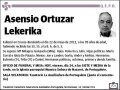 ORTUZAR LEKERIKA,ASENSIO