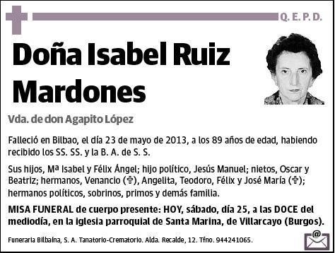 RUIZ MARDONES,ISABEL