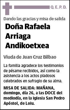 ARRIAGA ANDIKOETXEA,RAFAELA