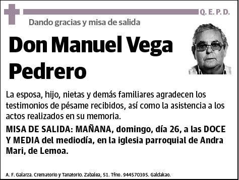 VEGA PEDRERO,MANUEL