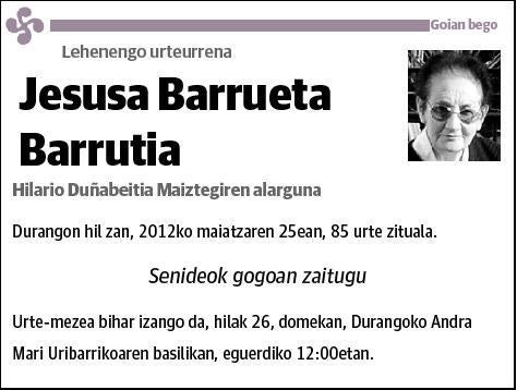 BARRUETA BARRUTIA,JESUSA