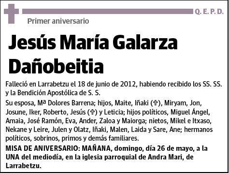 GALARZA DAÑOBEITIA,JESUS MARIA