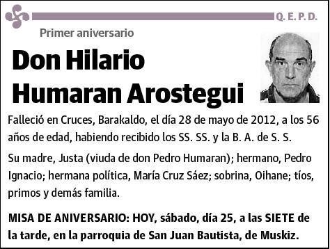 HUMARAN AROSTEGUI,HILARIO