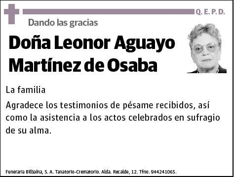 AGUAYO MARTINEZ DE OSABA,LEONOR