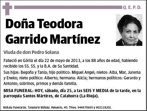 GARRIDO MARTINEZ,TEODORA