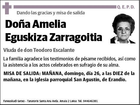 EGUSKIZA ZARRAGOITIA,AMELIA