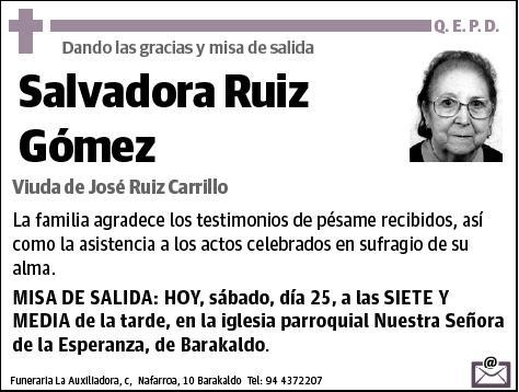 RUIZ GOMEZ,SALVADORA