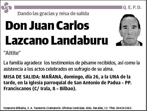 LAZCANO LANDABURU,JUAN CARLOS