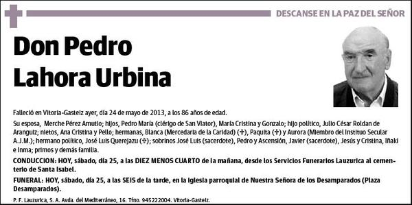 LAHORA URBINA,PEDRO