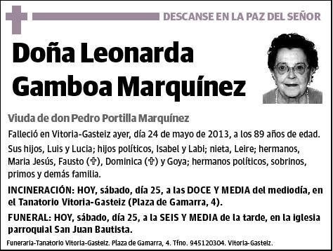 GAMBOA MARQUINEZ,LEONARDA