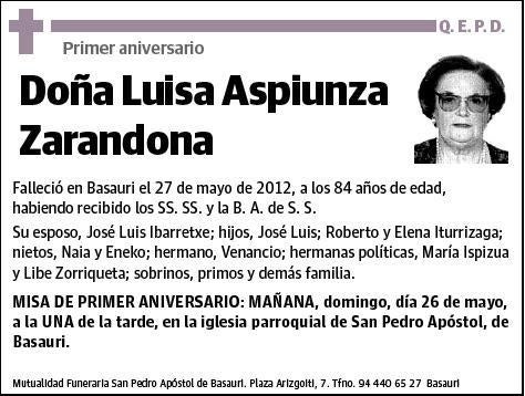 ASPIUNZA ZARANDONA,LUISA