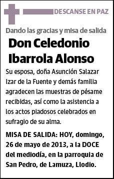 IBARROLA ALONSO,CELEDONIO