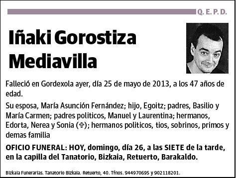 GOROSTIZA MEDIAVILLA,IÑAKI