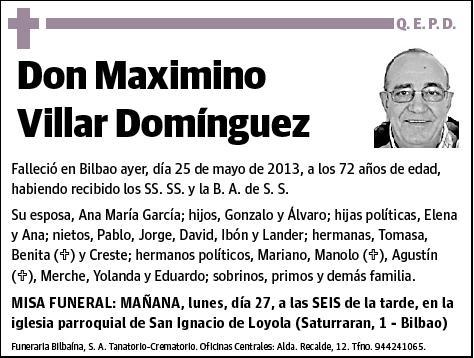 VILLAR DOMINGUEZ,MAXIMINO