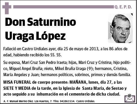 URAGA LOPEZ,SATURNINO