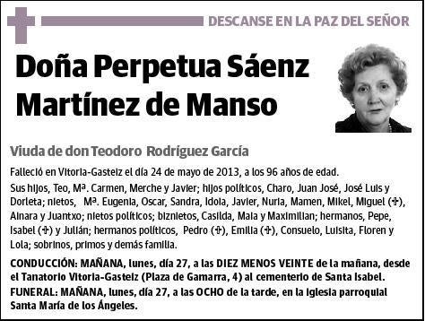 SAENZ MARTINEZ DE MANSO,PERPETUA