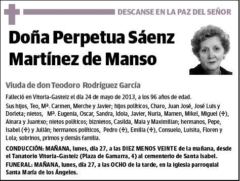 SAENZ MARTINEZ DE MANSO,PERPETUA