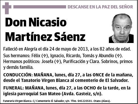 MARTINEZ SAENZ,NICASIO