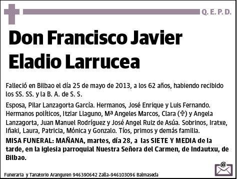 ELADIO LARRUCEA,FRANCISCO JAVIER