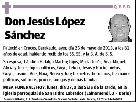 LOPEZ SANCHEZ,JESUS