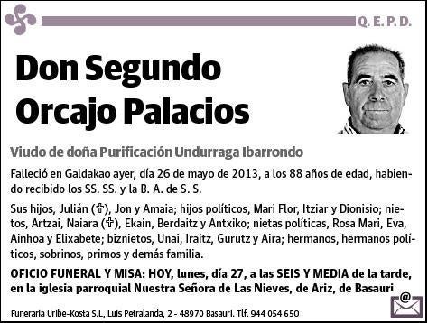 ORCAJO PALACIOS,SEGUNDO