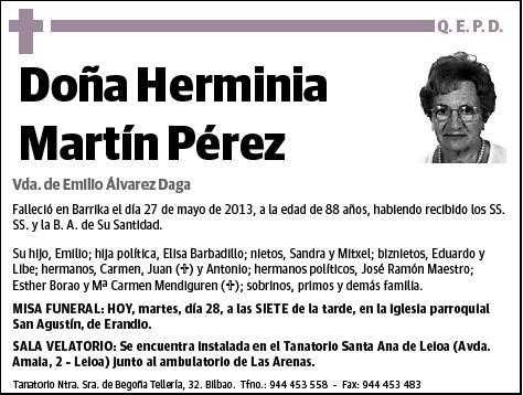 MARTIN PEREZ,HERMINIA