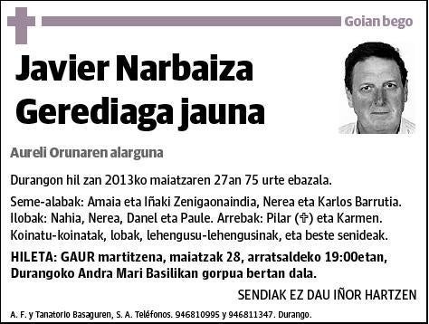 NARBAIZA GEREDIAGA,JAVIER