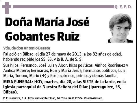 GOBANTES RUIZ,MARIA JOSE