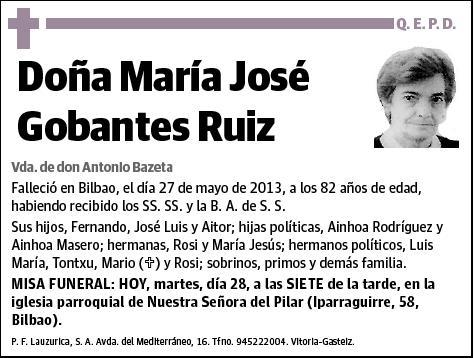 GOBANTES RUIZ,MARIA JOSE