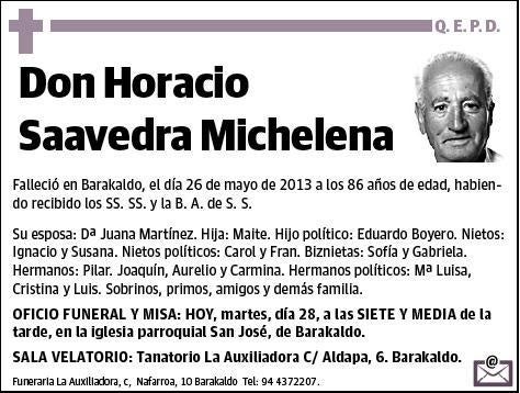 SAAVEDRA MICHELENA,HORACIO