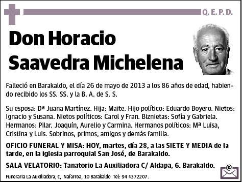 SAAVEDRA MICHELENA,HORACIO