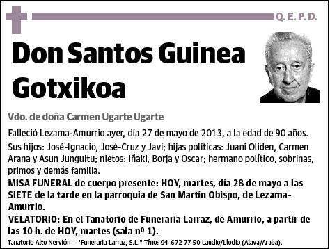 GUINEA GOTXIKOA,SANTOS