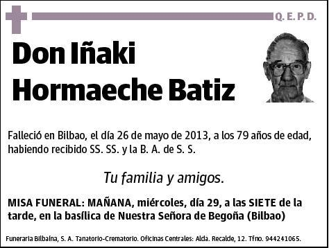 HORMAECHE BATIZ,IÑAKI