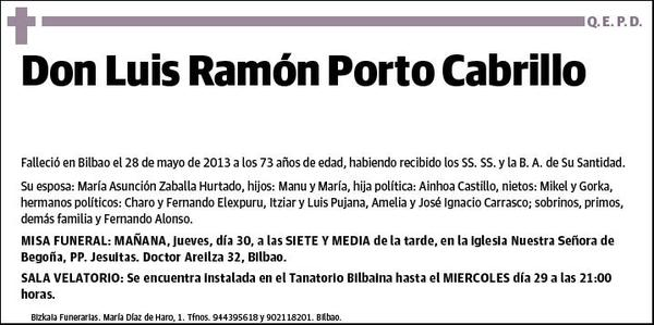 PORTO CABRILLO,LUIS RAMON