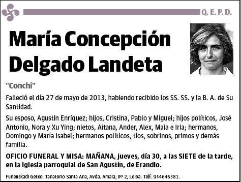 DELGADO LANDETA,MARIA CONCEPCION