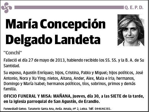 DELGADO LANDETA,MARIA CONCEPCION