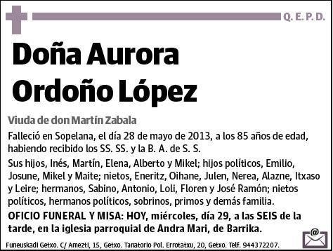 ORDOÑO LOPEZ,AURORA