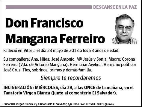 MANGANA FERREIRO,FRANCISCO