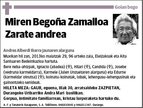 ZAMALLOA ZARATE,MIREN BEGOÑA