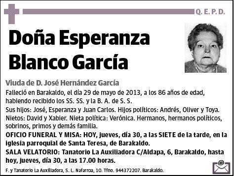 BLANCO GARCIA,ESPERANZA