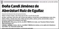JIMENEZ DE ABERASTURI RUIZ DE EGUILAZ,CANDI