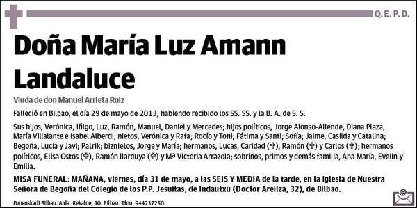 AMANN LANDALUCE,MARIA LUZ