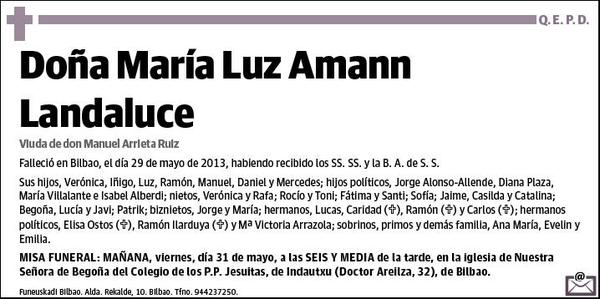 AMANN LANDALUCE,MARIA LUZ