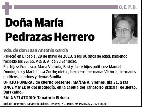 PEDRAZAS HERRERO,MARIA