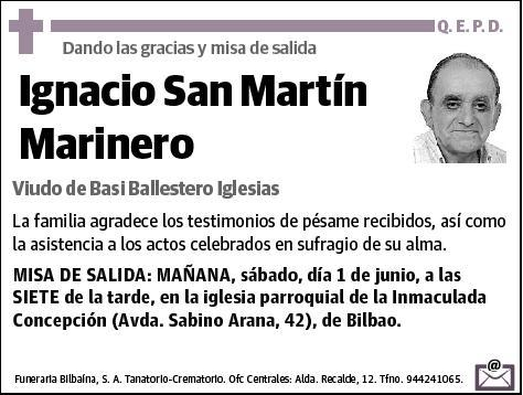 SAN MARTIN MARINERO,IGNACIO