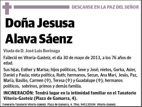 ALAVA SAENZ,JESUSA